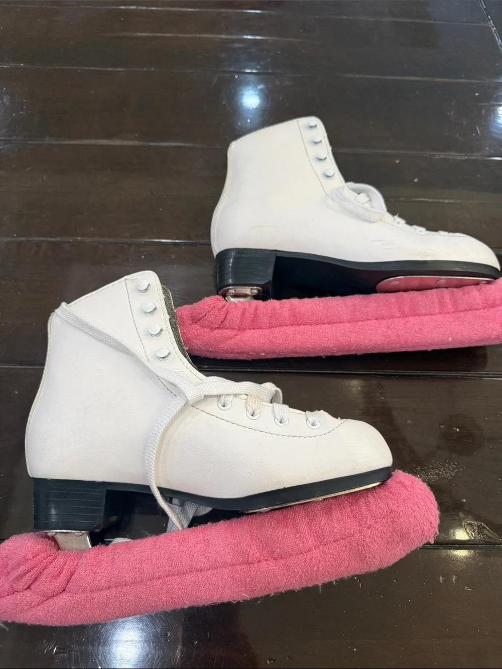 Kids White Water-Resistant Figure Ice Skates - Youth
